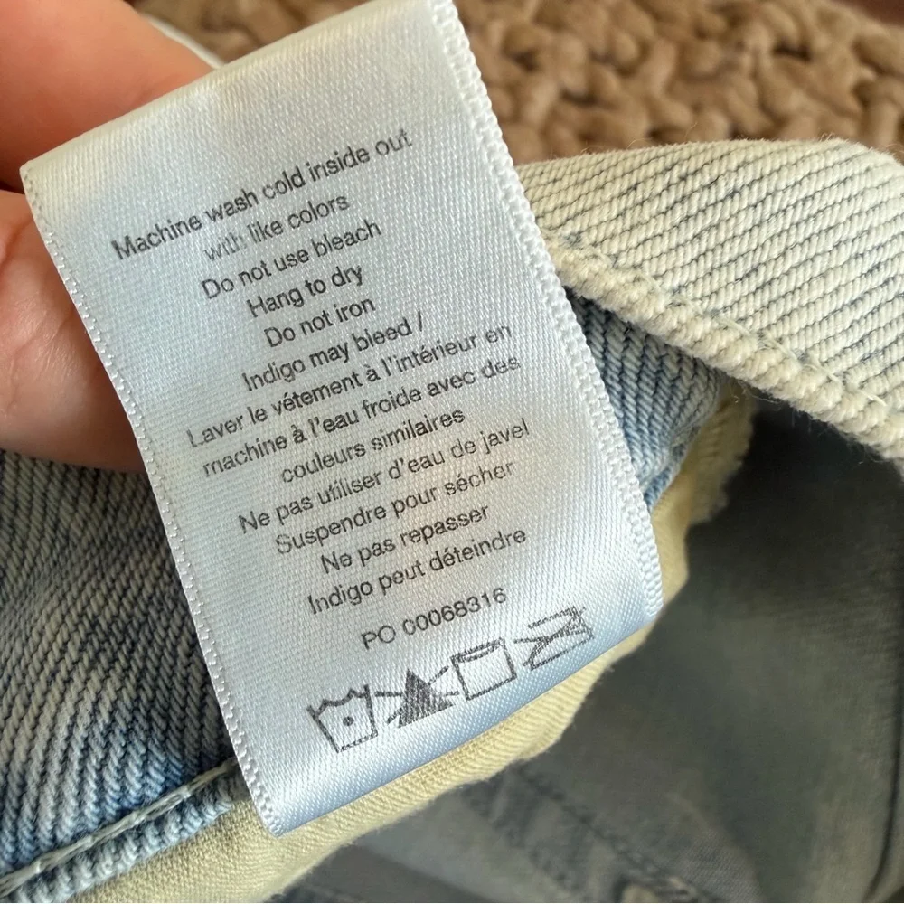 NWOT rag & bone Harlow Midrise Straight Jeans - raw hem light Raquel wash 28